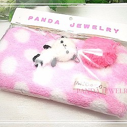 PANDA JEWELRY 　パンダ付きオリジナルポーチセット　p-032 1枚目の画像