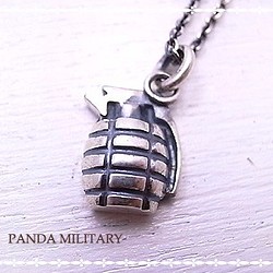 PANDA MILITARY　手榴弾ネックレス　p-044-n 1枚目の画像