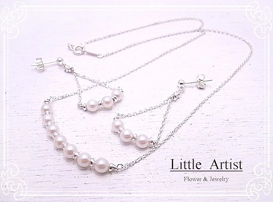 Littile Artist スワンWANP2 ネックレス&ピアス la-17 gstaaddelivery