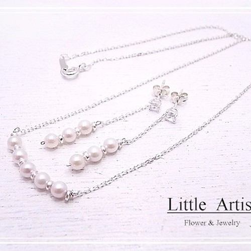 Littile Artist スワンWANP1 ネックレス&ピアス la-16 ネックレス