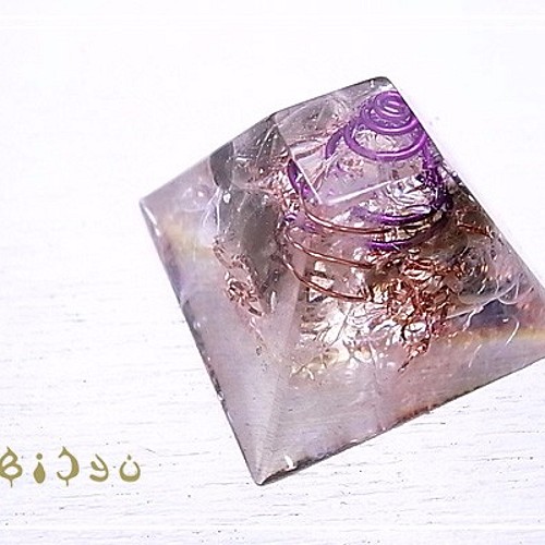 毘殊 マヤピラミッド型 スモーキークォーツ ミニオルゴナイト【紫 ...