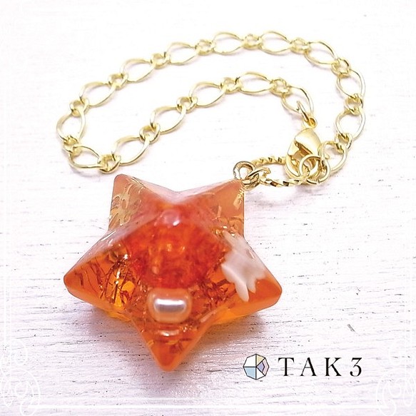 TAK 3 Mini Star型Olgonite Bag Charm“Orange”de-68-ta-28 第1張的照片