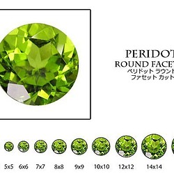 天然石 ルース 卸売　ペリドット（peridot）　ラウンドカット　per-r　3mm10点セット 1枚目の画像