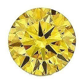 彩色鑽石散售 SI 品質明亮式切割加拿大黃色 diac-cdy 2.4 毫米 第1張的照片