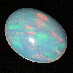 埃塞俄比亞蛋白石（蛋白石）露絲（橢圓形凸圓形）STG-111 第1張的照片