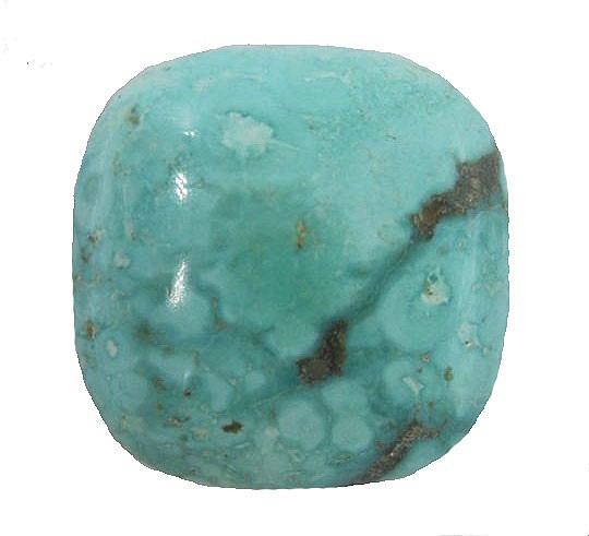綠松石（綠松石）穩定處理露絲（墊凸圓形）TI-ST-109 第1張的照片