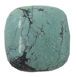 綠松石（綠松石）穩定處理露絲（墊凸圓形）TI-ST-107 第1張的照片