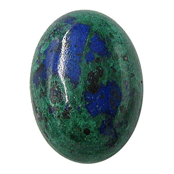天然石材鬆散裸石藍銅礦（藍銅礦）露絲（橢圓形凸圓形）TI-ST-367 第1張的照片