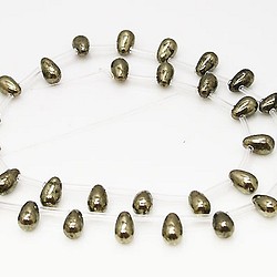 天然石珠線批發黃鐵礦滴珠liw-py-82 第1張的照片