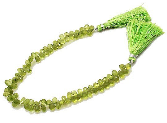 天然石 ビーズ ライン 卸売　ぺリドット(peridot)　ペアシェイプカットビーズ　ali-212