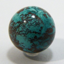 天然石粒銷售珠1分矽孔雀石珠/帶通孔gs  -  sp  -  4674 第1張的照片