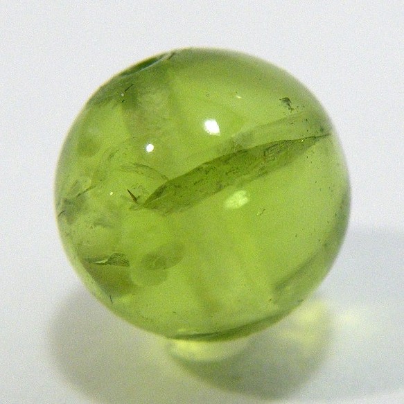 天然石紋銷售珠1點橄欖石珠/帶通孔gs  -  sp  -  4667 第1張的照片