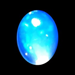 ウォーターオパール（Water opal）　ルース/オーバルカボション　8x6.2x4mm　st-so-09 1枚目の画像