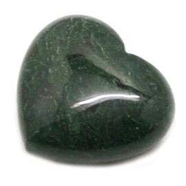 天然石材部件苔蘚瑪瑙（Moss瑪瑙）心形圖案部分ti-pa-1174 第1張的照片