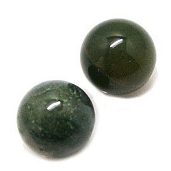 天然石材配件莫斯瑪瑙（Moss瑪瑙）圓球配件（無孔）ti-pa-1167 10件套 第1張的照片
