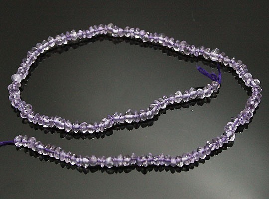 天然石珠線批發紫水晶（紫水晶）按鈕芯片珠子部分ali-71 第1張的照片
