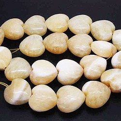 天然石珠線批發Aragonite心形珠子timy-139 第1張的照片