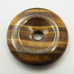 天然石材配件豌豆圓盤虎眼圓環型（3件）timy-pd-8約20毫米 第1張的照片