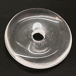 [再次上架]天然石材配件豌豆盤水晶石英（水晶）甜甜圈型ti-pa-129約25mm 第1張的照片