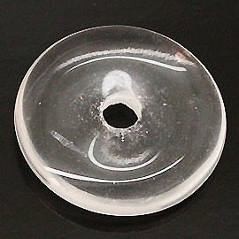 [再次上架]天然石材配件豌豆盤水晶石英（水晶）甜甜圈型ti-pa-129約25mm 第1張的照片