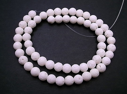 天然石 ビーズ ライン 卸売　シーバンブー海竹珊瑚白色(white coral)　丸玉ビーズ　7mm　liw-co-99 1枚目の画像