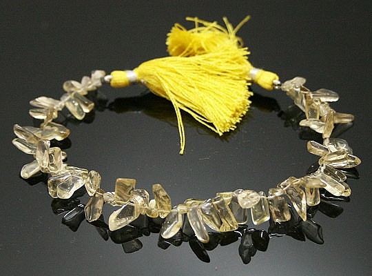天然石珠線批發黃水晶（黃水晶）切珠阿里-241 第1張的照片