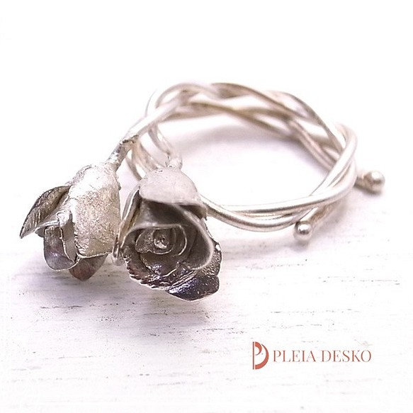 PLEIA DESKO　プレアデスの薔薇(リング)　指輪orスカーフ留め（スカーフリング）　de-100-pd-24 1枚目の画像