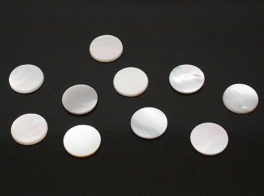 天然石材零件貝殼/珍珠貝母圓形零件（5件套）ti-pa-978 第1張的照片