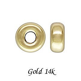 貴金属の材料　ゴールドロンデルビーズパーツ/ピラミッドカット　14KYG　gb21-14y　3.0mm（10個セット） 1枚目の画像