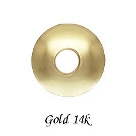 貴金属の材料　ゴールドビーズパーツ/キャップ　14KYG　gb32-14y　φ3.0mm（10個セット） 1枚目の画像