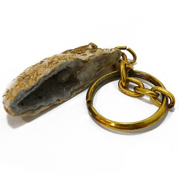天然石材礦物鑰匙扣-Geode- gs-sp-5431 第1張的照片