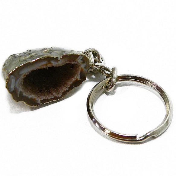 天然石材礦物鑰匙扣-Geode- gs-sp-5438 第1張的照片