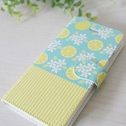 レモンの花の手帳型スマホケース【Android/iPhoneケース】 1枚目の画像