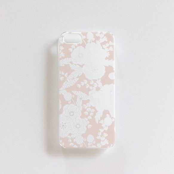 花柄iPhoneケース／flowers_pink 1枚目の画像