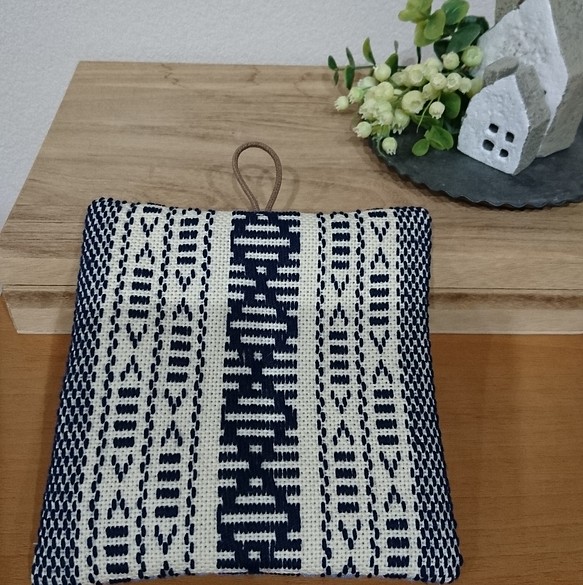 こぎん刺し刺繍ポットマット - インテリア