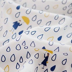 再入荷！『 お洒落なデザイン　雨粒が綺麗な綿麻生地』～50㎝単位でカット～ 1枚目の画像