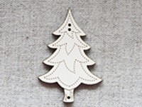 フランス製！『木製ボタン　アトリエ ボヌール ドゥ ジュール 　クリスマスツリー』 1枚目の画像