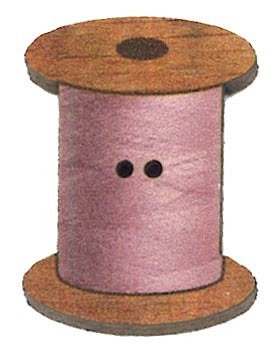 フランス製！『木製ボタン　アトリエ ボヌール ドゥ ジュール　くすんだピンク　糸巻き 』 1枚目の画像