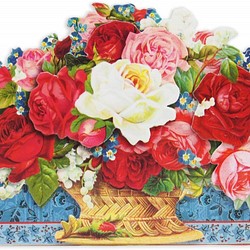 新商品！『パンチスタジオ 立体 グリーティングカード 封筒セット Rose and flower』 1枚目の画像