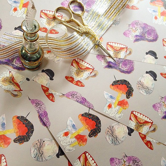 Alice in wonderland - Wrapping paper 1枚目の画像