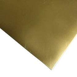真鍮板　Ｃ2801Ｐ 1.0ｍｍ厚　100ｍｍ×100ｍｍ 1枚目の画像