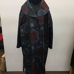 大衿コート　（着物リメイク）（大島） 1枚目の画像