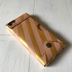 【サンプルSALE】iPhoneケース『3rd』（iphone5/SE専用）｜ゴールドストライプ 1枚目の画像