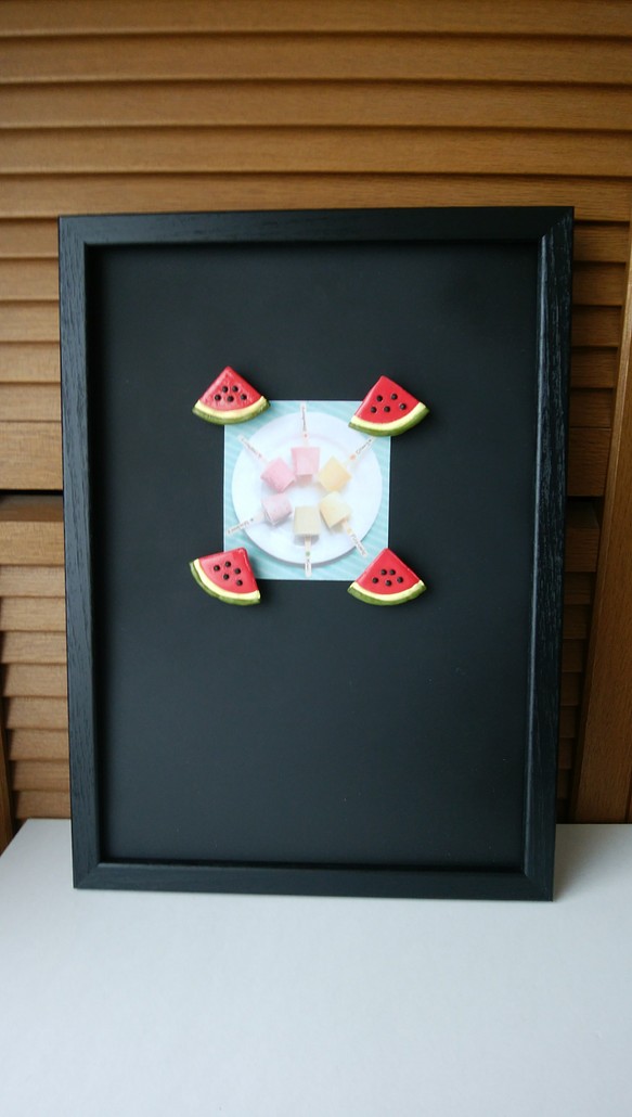 《送料無料》木製黒板マグネットボード(ブラック)A3 1枚目の画像