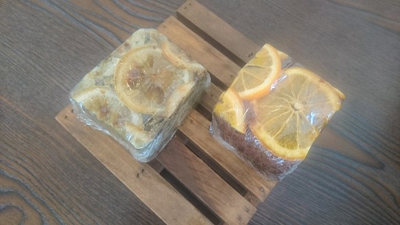 チョコとオレンジのミニ蒸しパンと抹茶とレモンのミニ蒸しパン2個セット 1枚目の画像