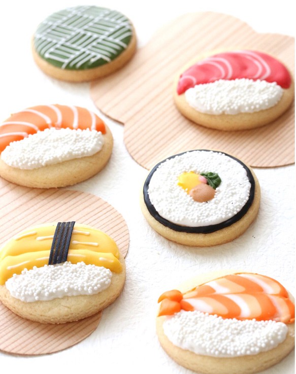 可愛いお寿司のアイシンググクッキー Sushi S Icingcookie スイーツ お菓子 パン Embellir 通販 Creema クリーマ ハンドメイド 手作り クラフト作品の販売サイト