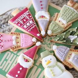 eri様専用ページ サンタと女の子のクリスマスアイシングクッキー （Christmas icingcookie) 1枚目の画像