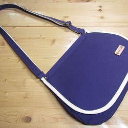 zn-D 京都ちどりかばん 帆布製 ミニショルダーバッグ 雑嚢 ザツノウ 紫パープル 1枚目の画像
