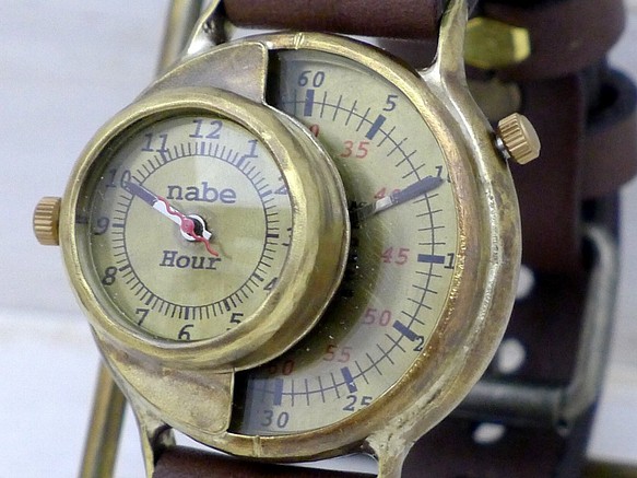 &quot;SCOPE-L2&quot; JUMBO 黃銅時間/分鐘獨立顯示獨特型號手工腕錶 [JUM66B] 第1張的照片