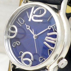 "J.S.S.2" BL(ブルー)文字盤 36mm Silver925 手作り腕時計 [JUM38BSV BL] 1枚目の画像